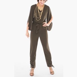 NWT$179 CHICO’s Black Label Midnight Moss Utility Jumpsuit Size 1.5